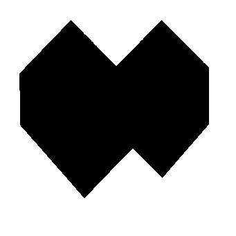 Brutalist Geometric Heart Logo