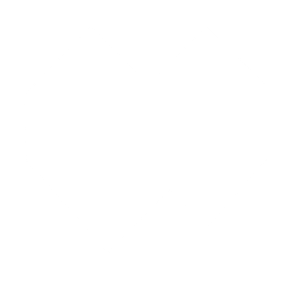 Brutalist Geometric Heart Logo #ffffff