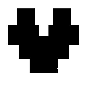 Pixel Heart Brutalist Logo