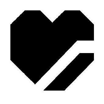 Geometric Heart Cut Logo