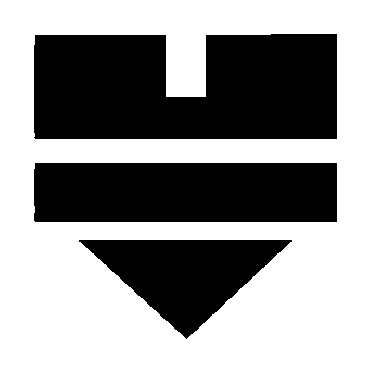 Brutalist Shield Heart Logo
