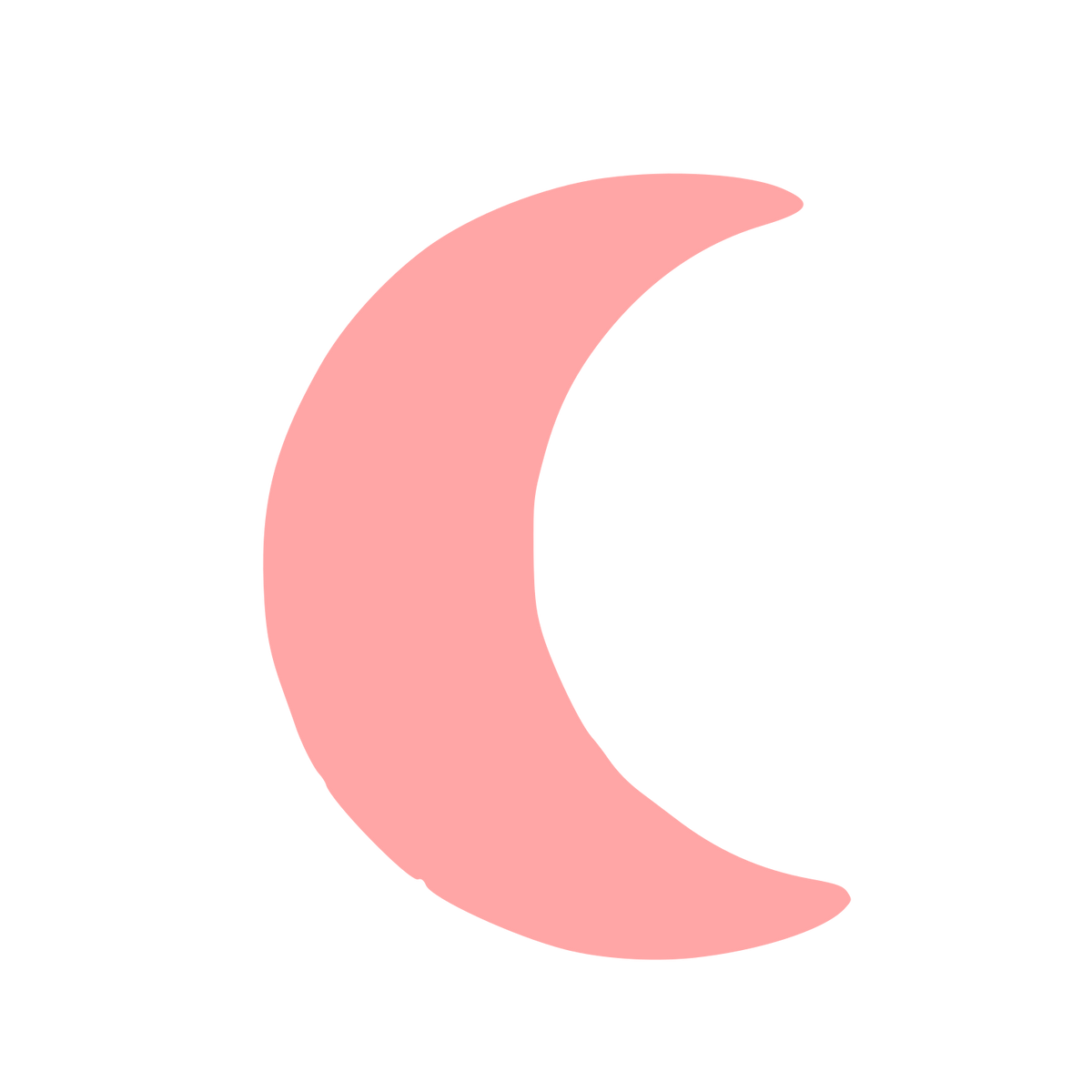 Crescent Moon Logo #ffa6a6