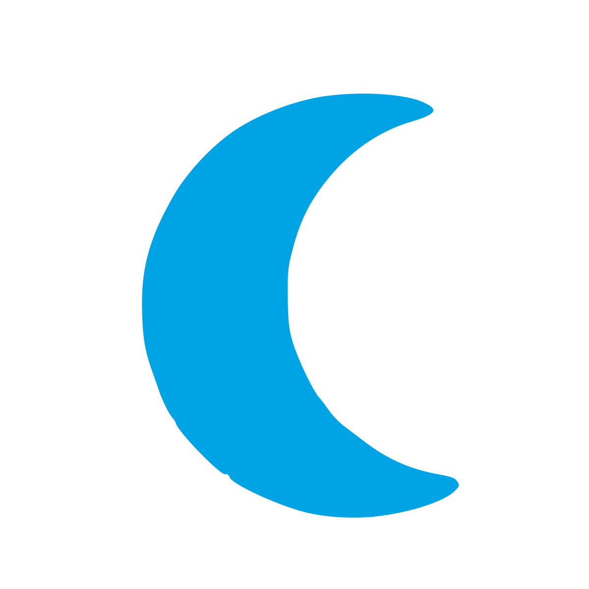 Crescent Moon Logo #00a3e4