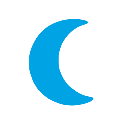 Crescent Moon Logo #00a3e4