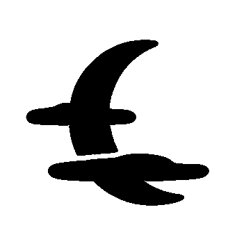 Crescent Moon Bird Logo