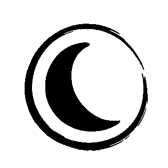 Hand-Drawn Crescent Moon Logo