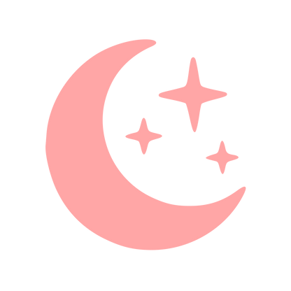 Crescent Moon Stars Logo #ffa6a6