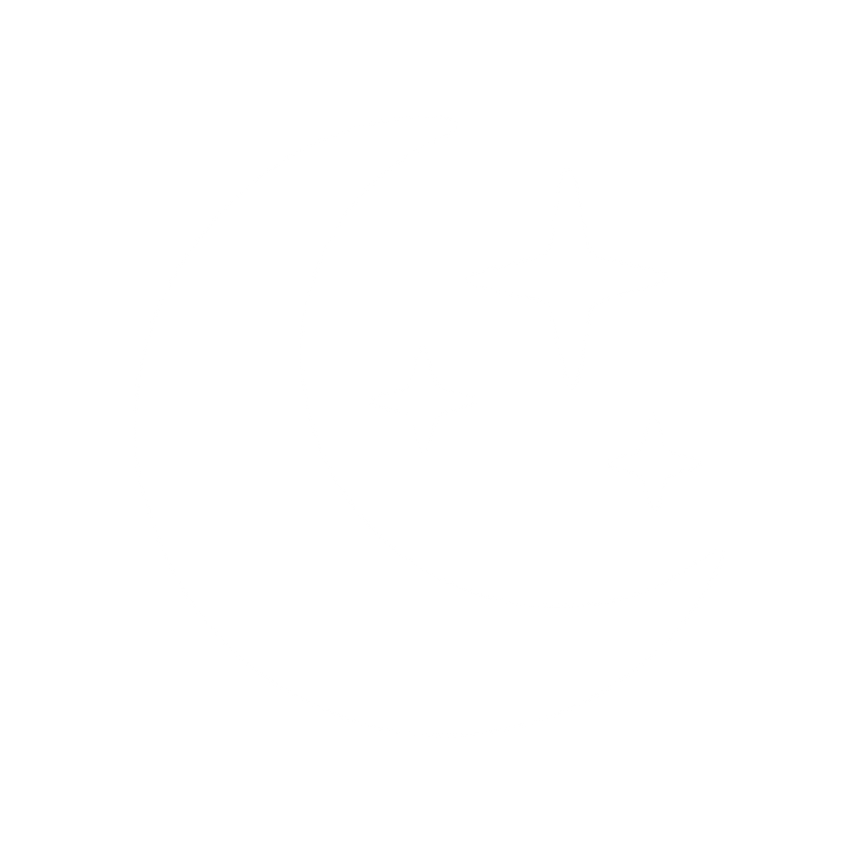 Crescent Moon Stars Logo #ffffff