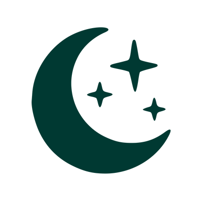 Crescent Moon Stars Logo #003932