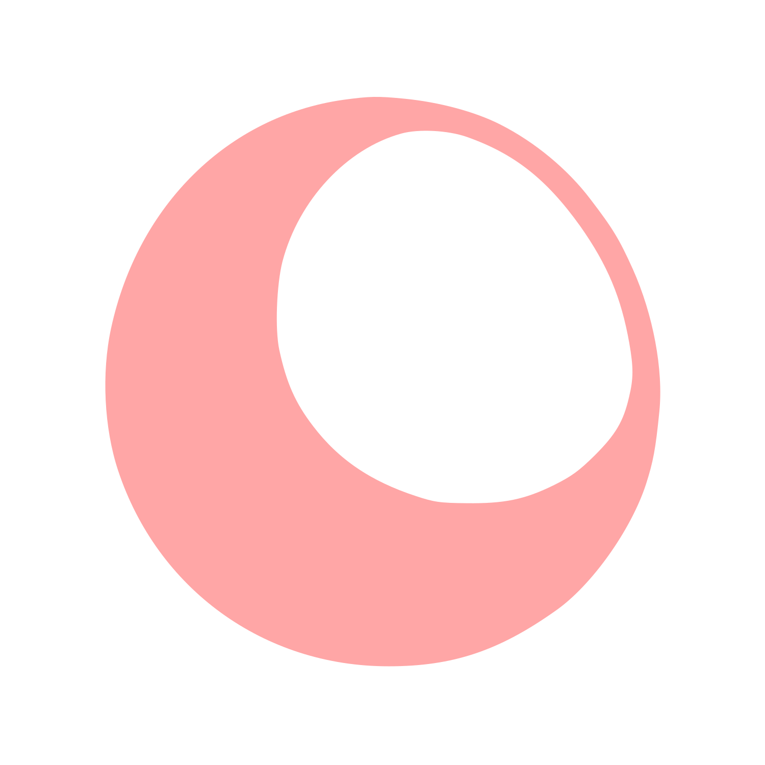 Crescent Moon Circle Logo #ffa6a6