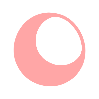 Crescent Moon Circle Logo #ffa6a6