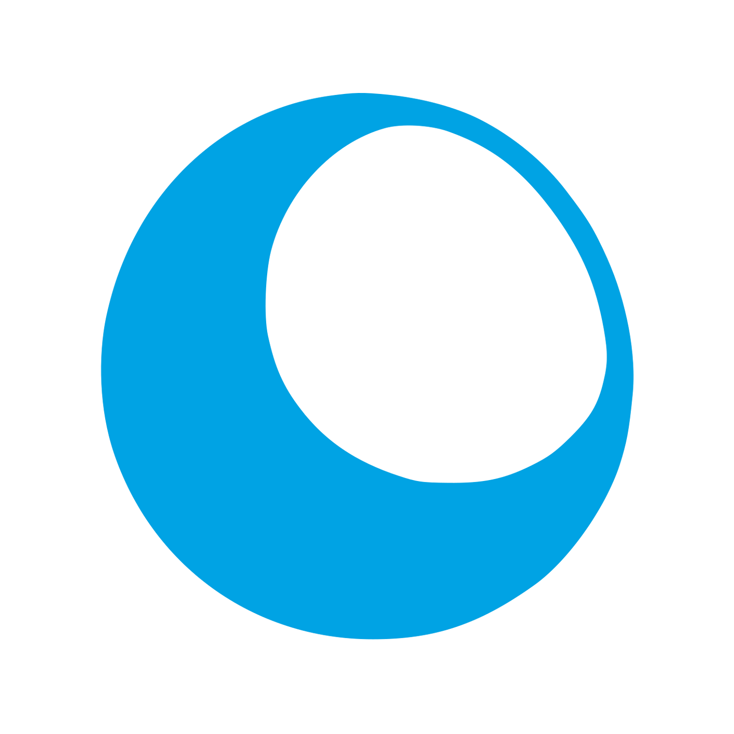 Crescent Moon Circle Logo #00a3e4