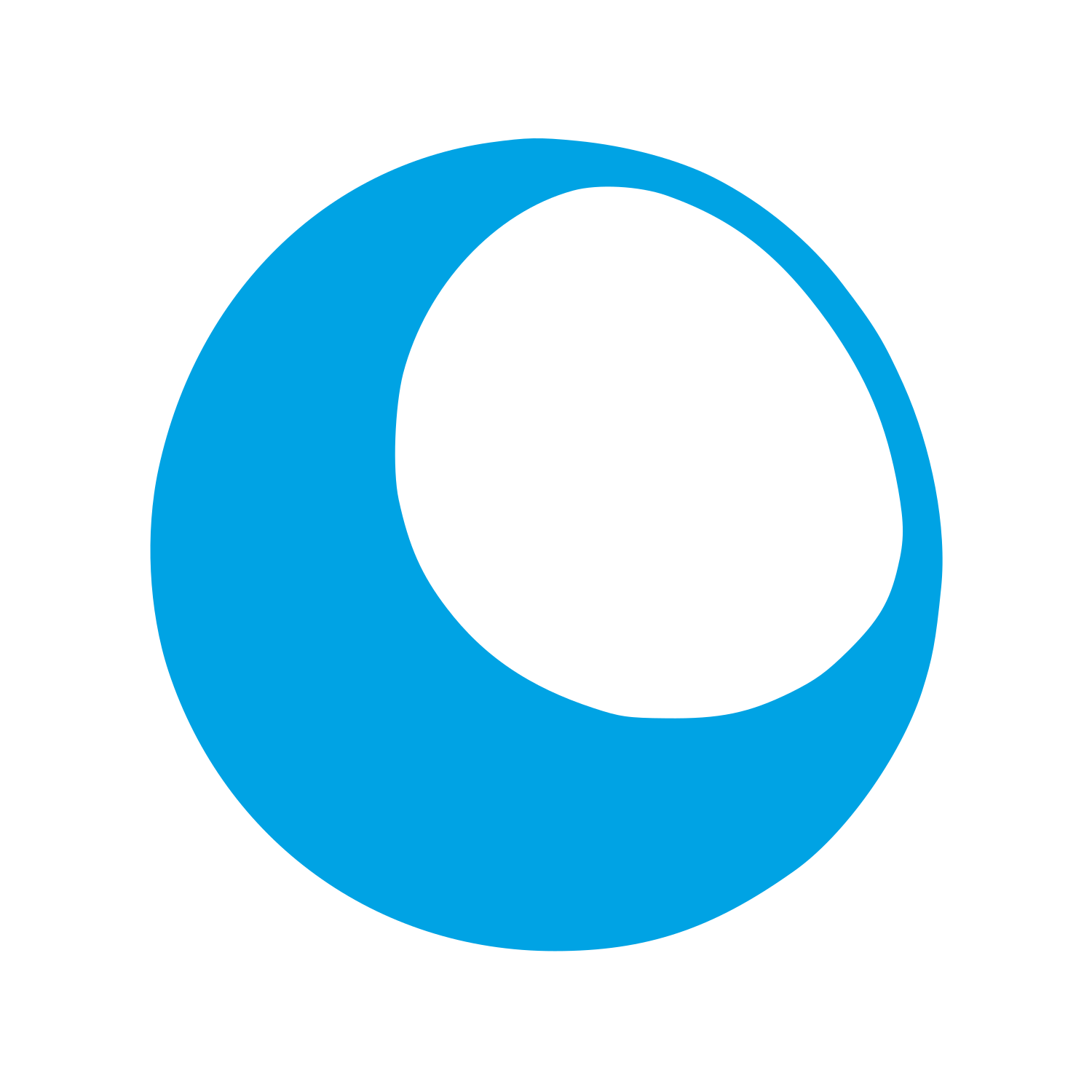 Crescent Moon Circle Logo #00a3e4