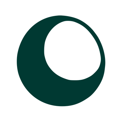Crescent Moon Circle Logo #003932