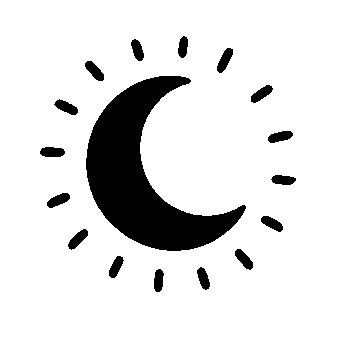 Hand-Drawn Moon Sun Logo