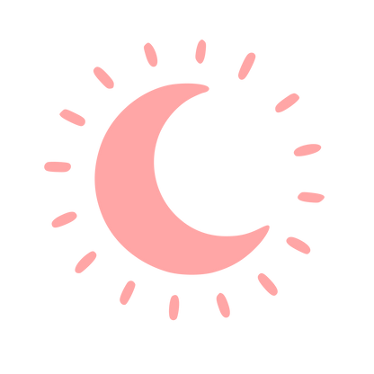 Hand-Drawn Moon Sun Logo #ffa6a6