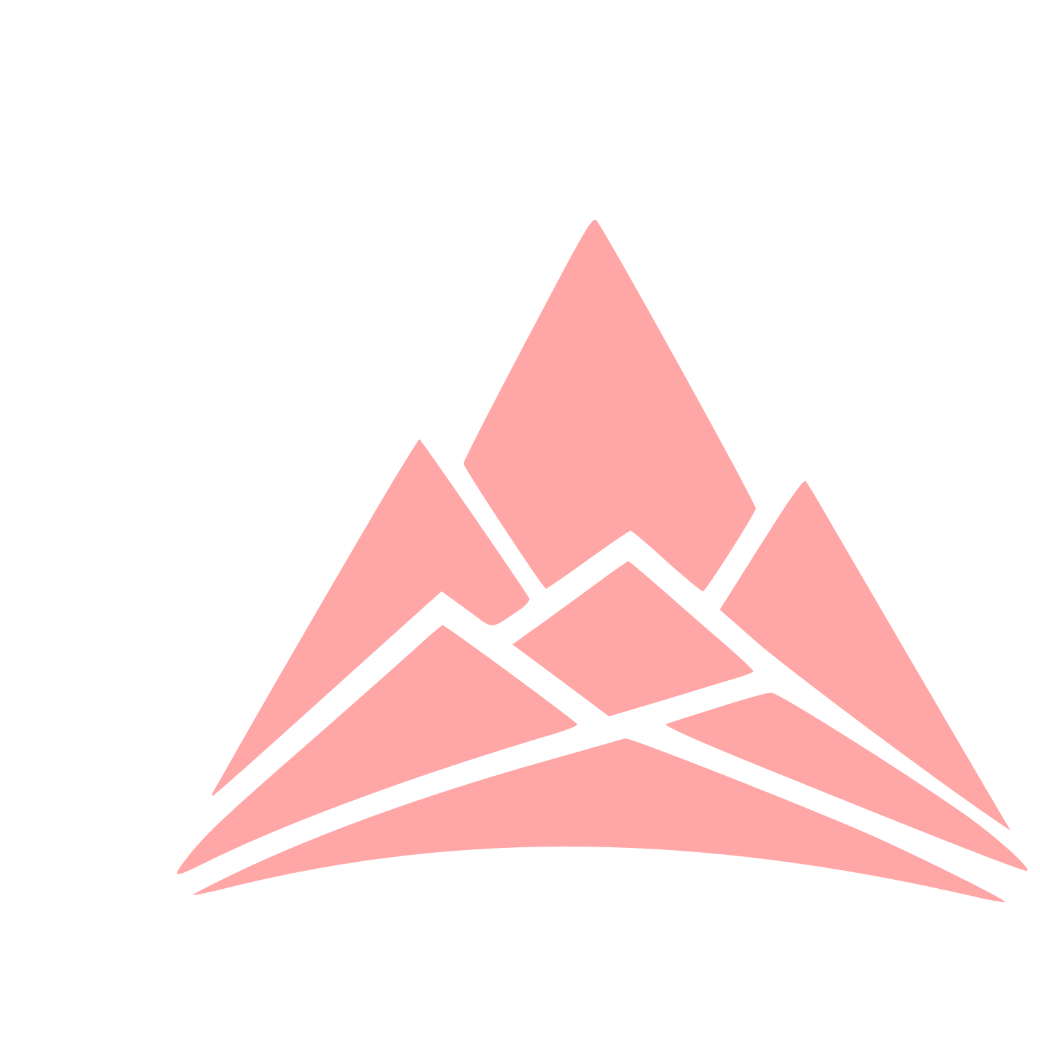 Layered Mountain Range Logo #ffa6a6