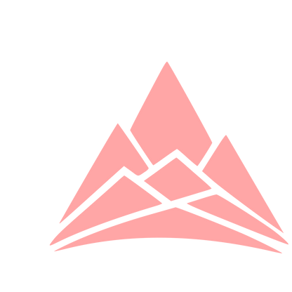 Layered Mountain Range Logo #ffa6a6