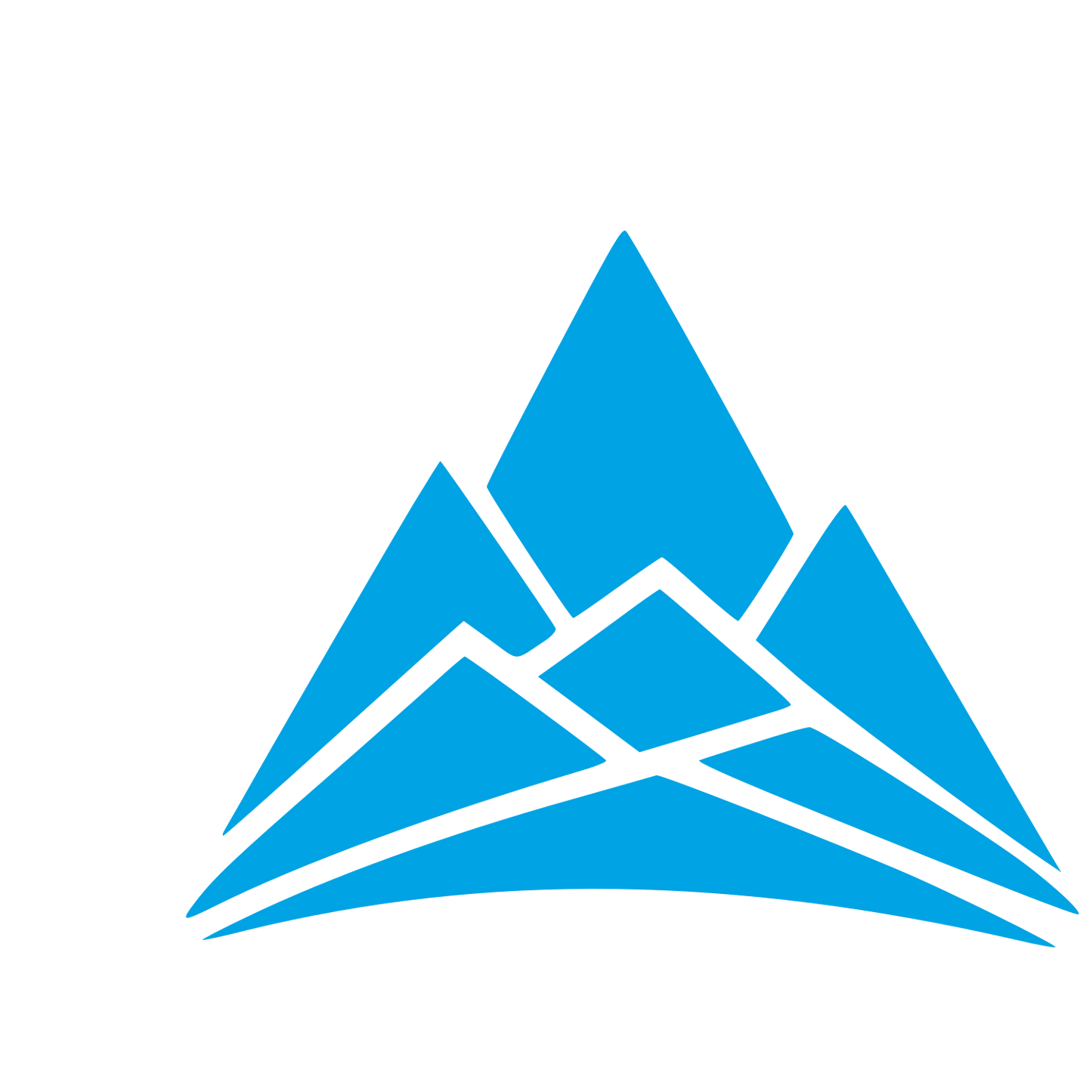 Layered Mountain Range Logo #00a3e4