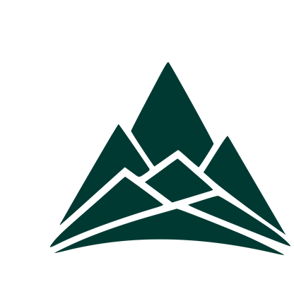 Layered Mountain Range Logo #003932