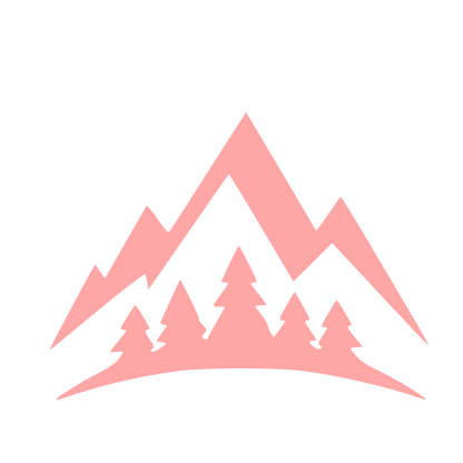 Mountain Peaks Forest Logo #ffa6a6