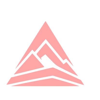 Layered Mountain Peak Logo #ffa6a6