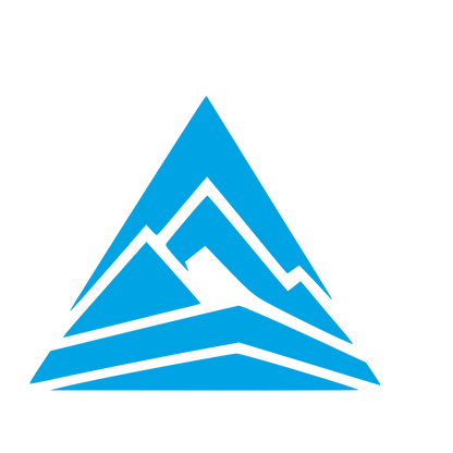 Layered Mountain Peak Logo #00a3e4