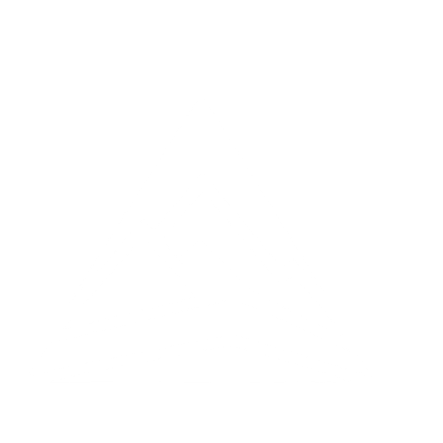 Layered Mountain Peak Logo #ffffff
