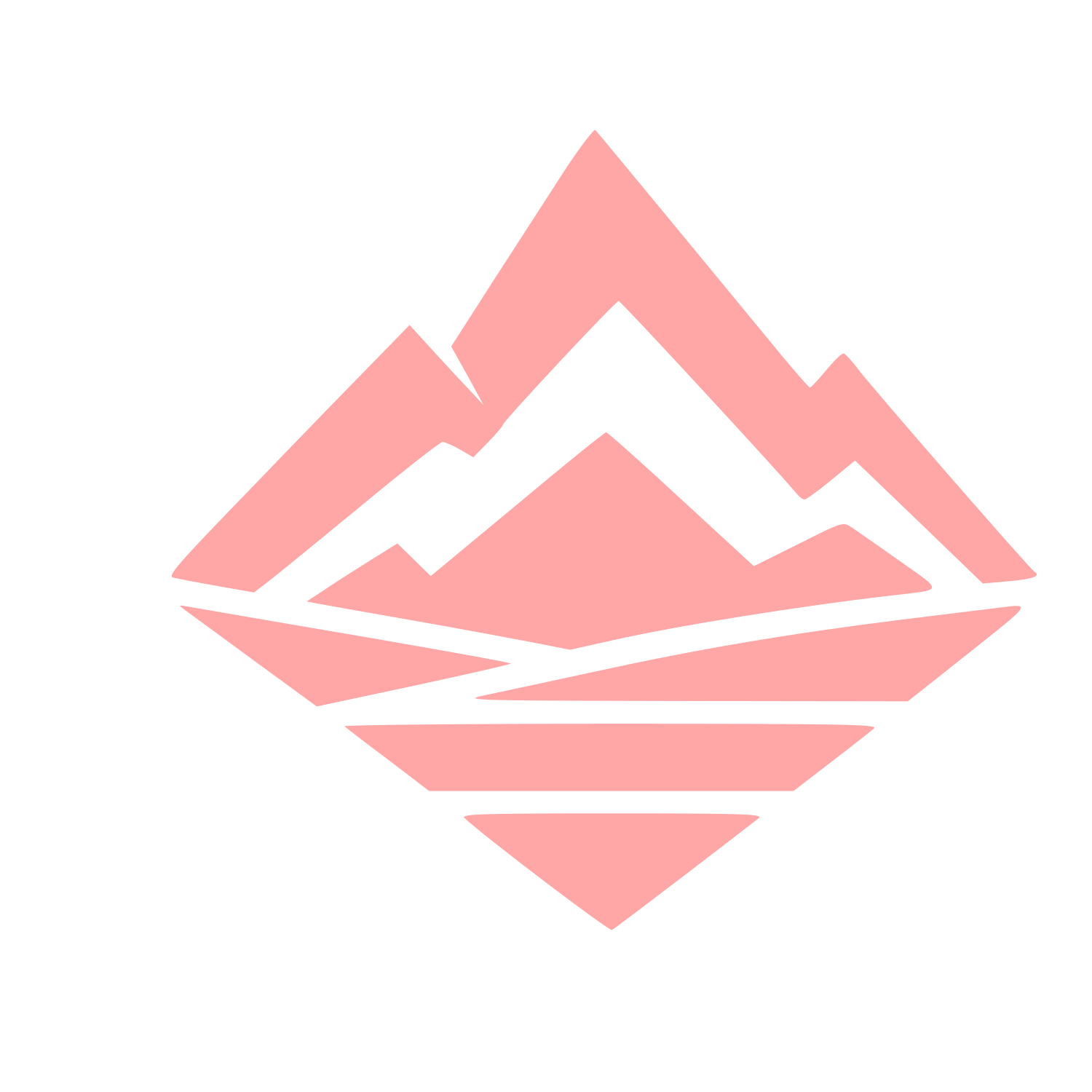 Layered Mountain Diamond Logo #ffa6a6