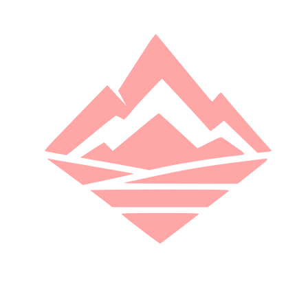 Layered Mountain Diamond Logo #ffa6a6