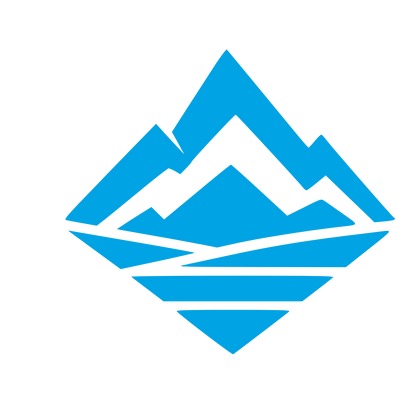 Layered Mountain Diamond Logo #00a3e4