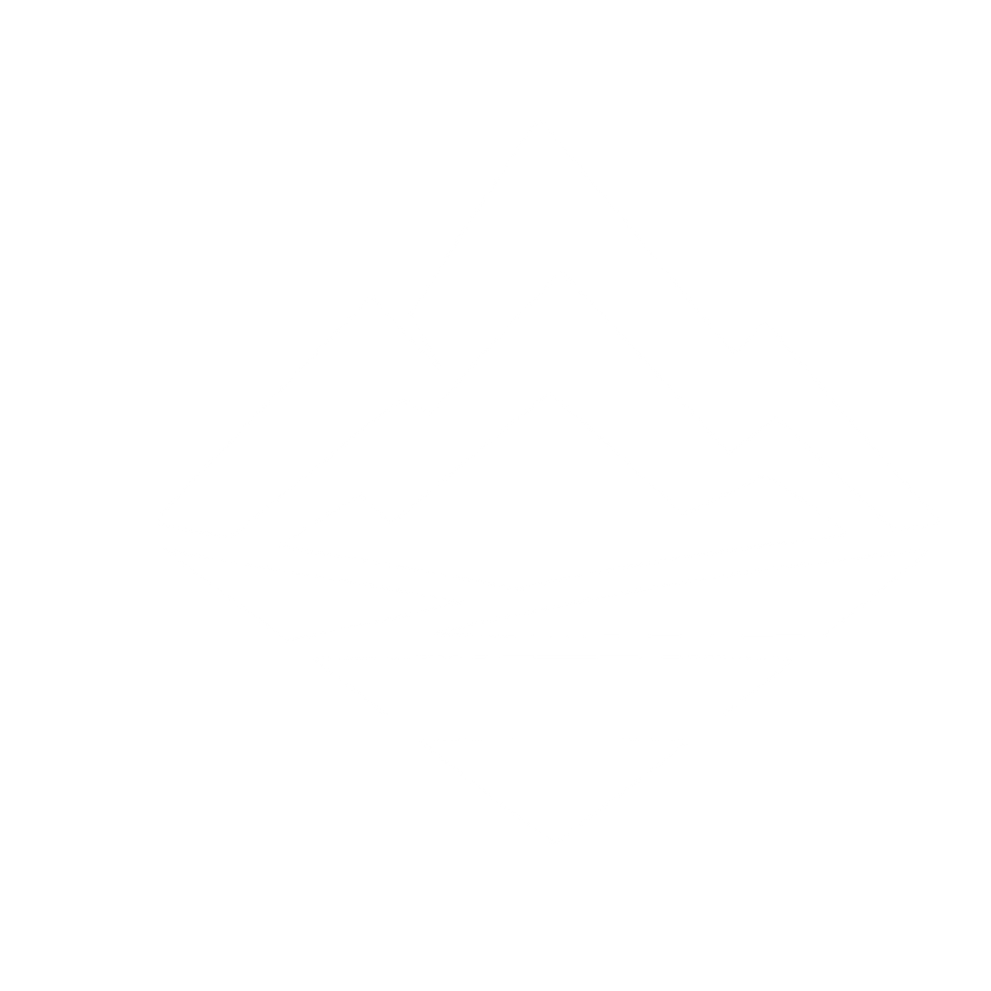 Layered Mountain Diamond Logo #ffffff