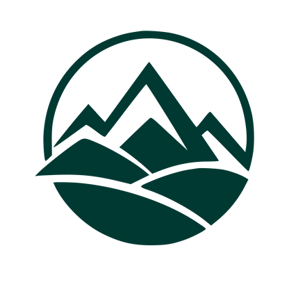 Mountain Range Circle Logo #003932