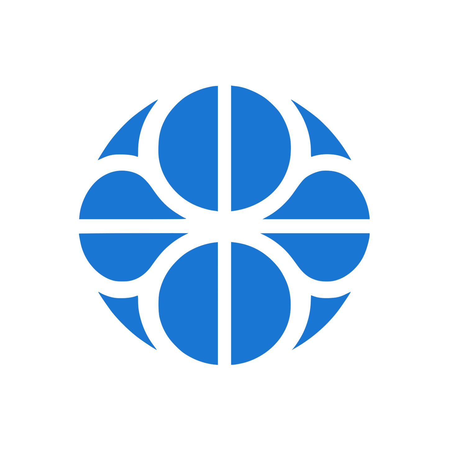 Curved Intersecting Circle Logo #1976D2