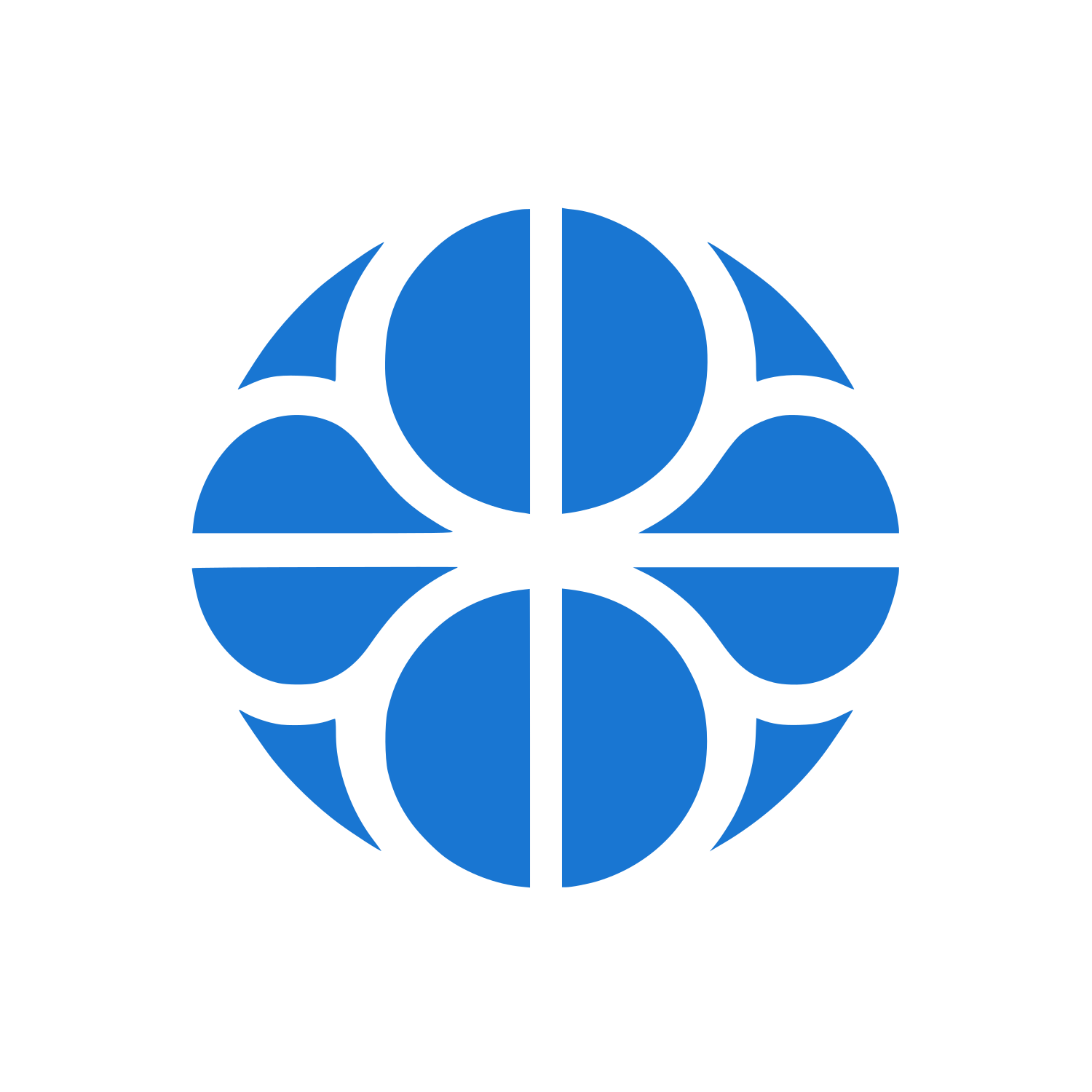 Curved Intersecting Circle Logo #1976D2