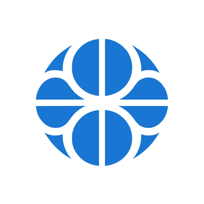 Curved Intersecting Circle Logo #1976D2