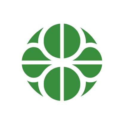Curved Intersecting Circle Logo #388E3C