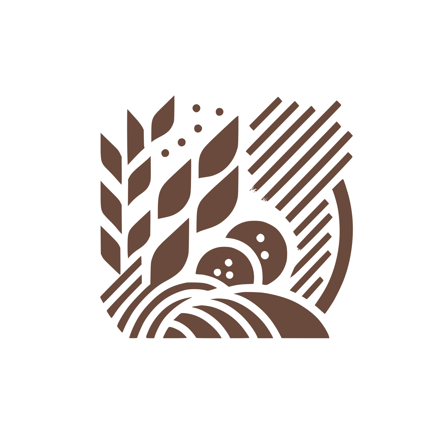 Agriculture Logo #6A4A3C
