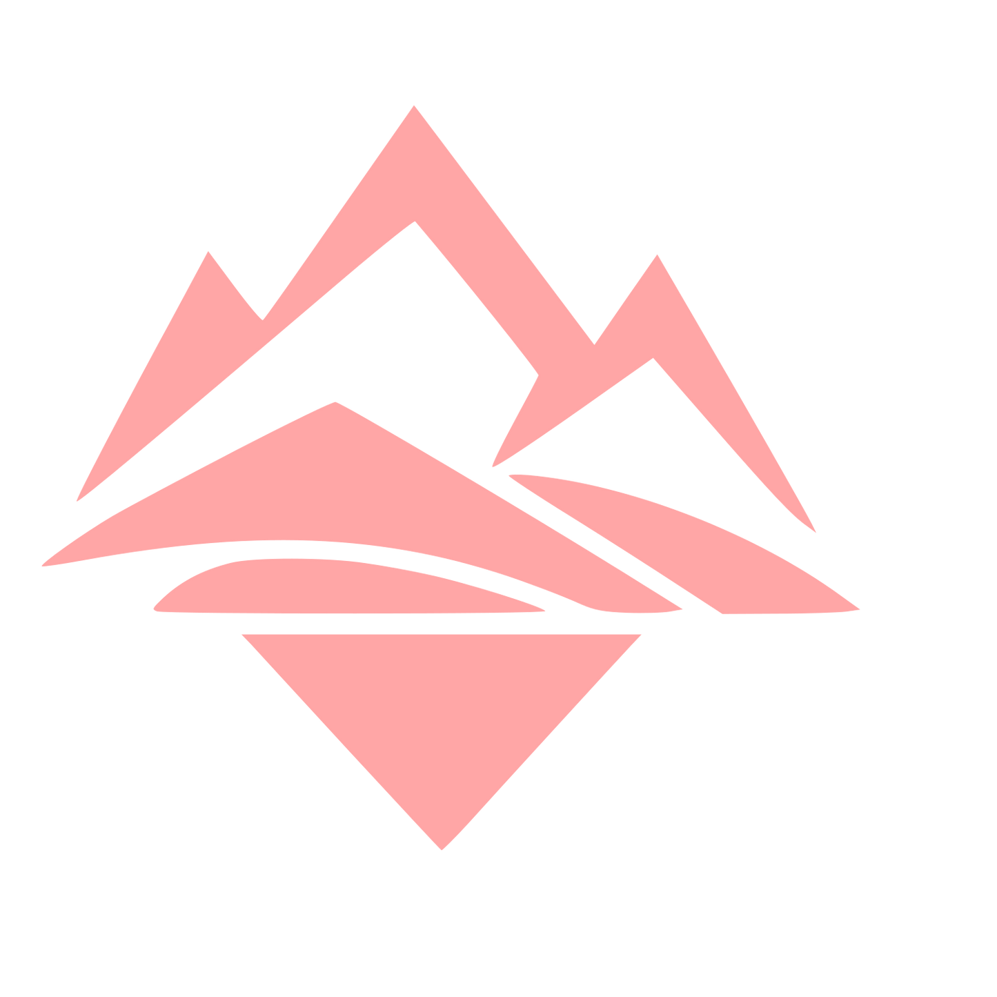 Layered Mountain Range Logo #ffa6a6