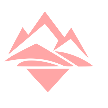 Layered Mountain Range Logo #ffa6a6