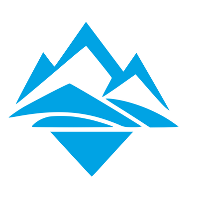 Layered Mountain Range Logo #00a3e4