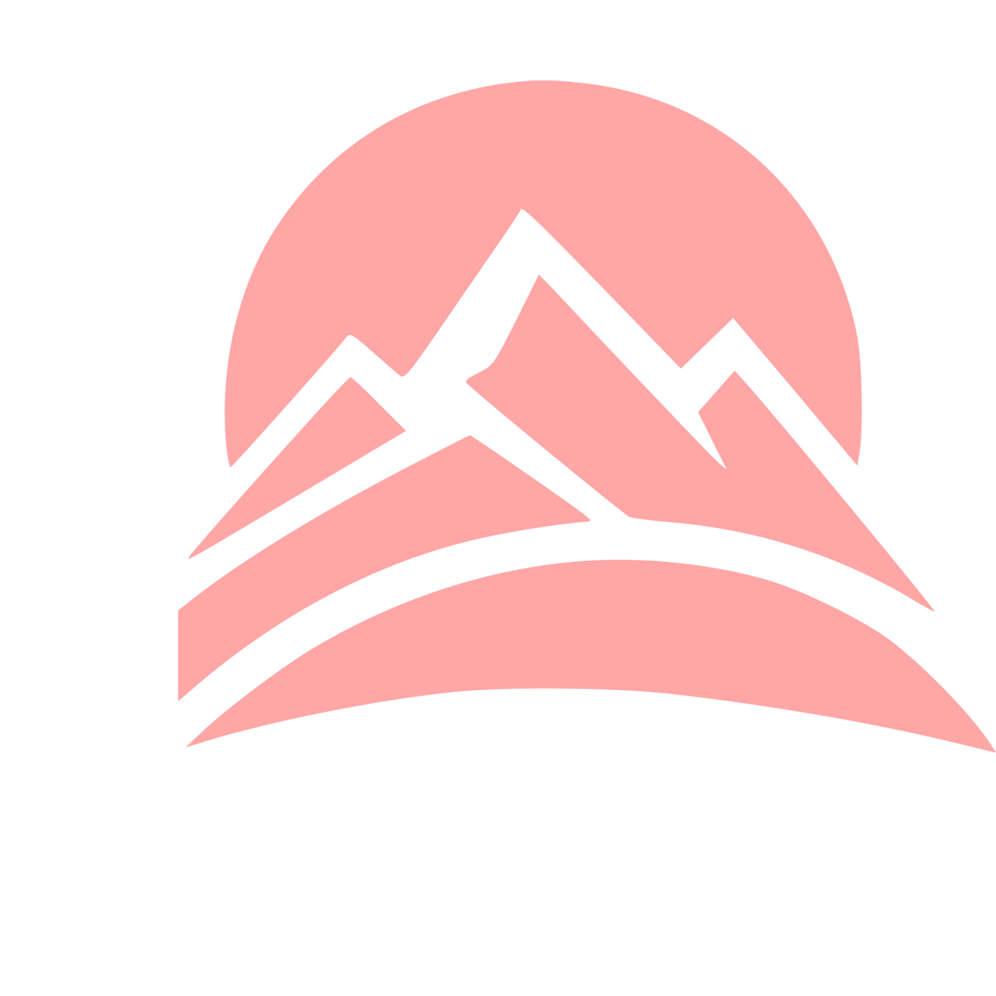 Mountain Range Sun Logo #ffa6a6