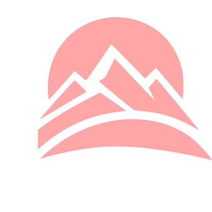 Mountain Range Sun Logo #ffa6a6