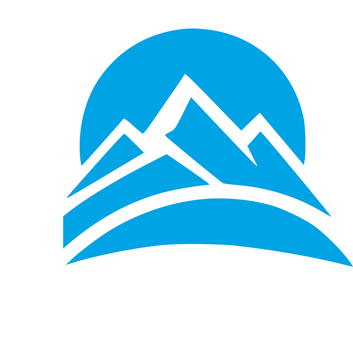 Mountain Range Sun Logo #00a3e4