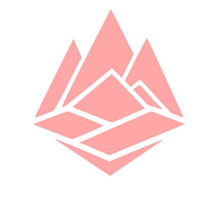 Layered Mountain Range Logo #ffa6a6