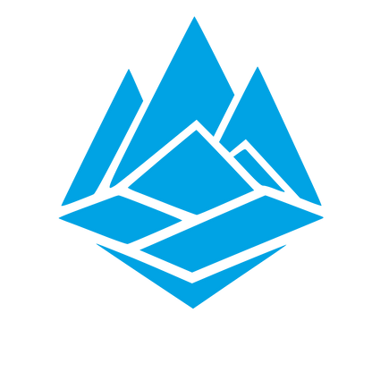 Layered Mountain Range Logo #00a3e4