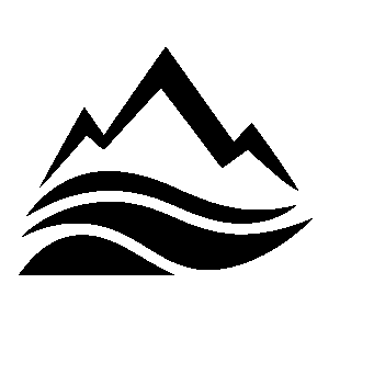 Mountain Waves Layered Logo