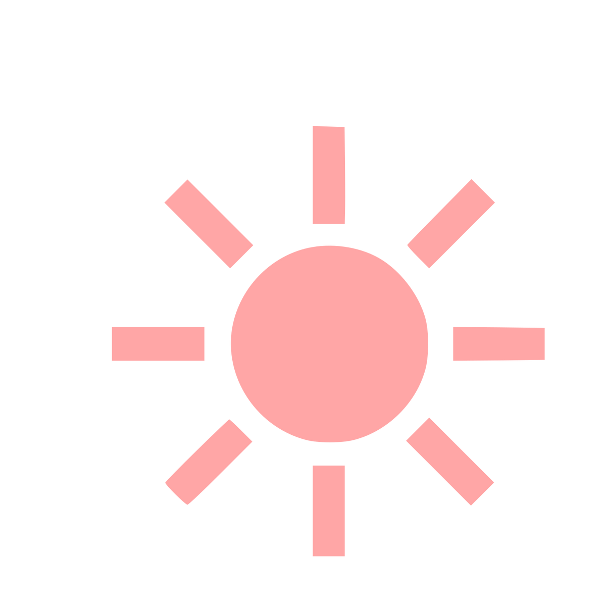 Sun Rays Logo #ffa6a6