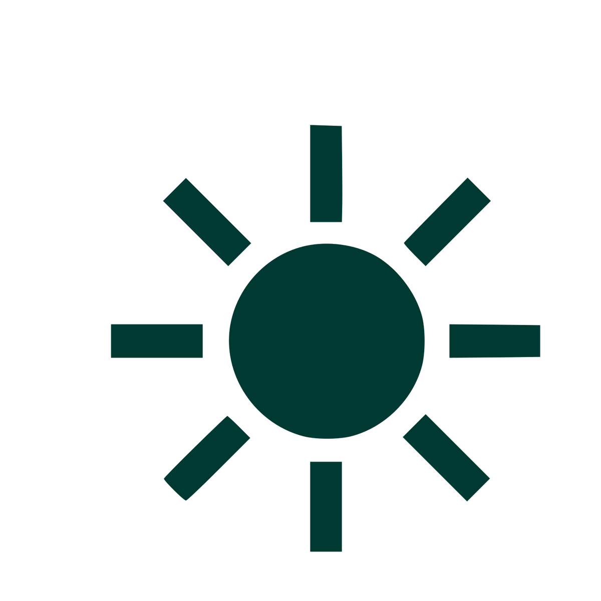 Sun Rays Logo #003932