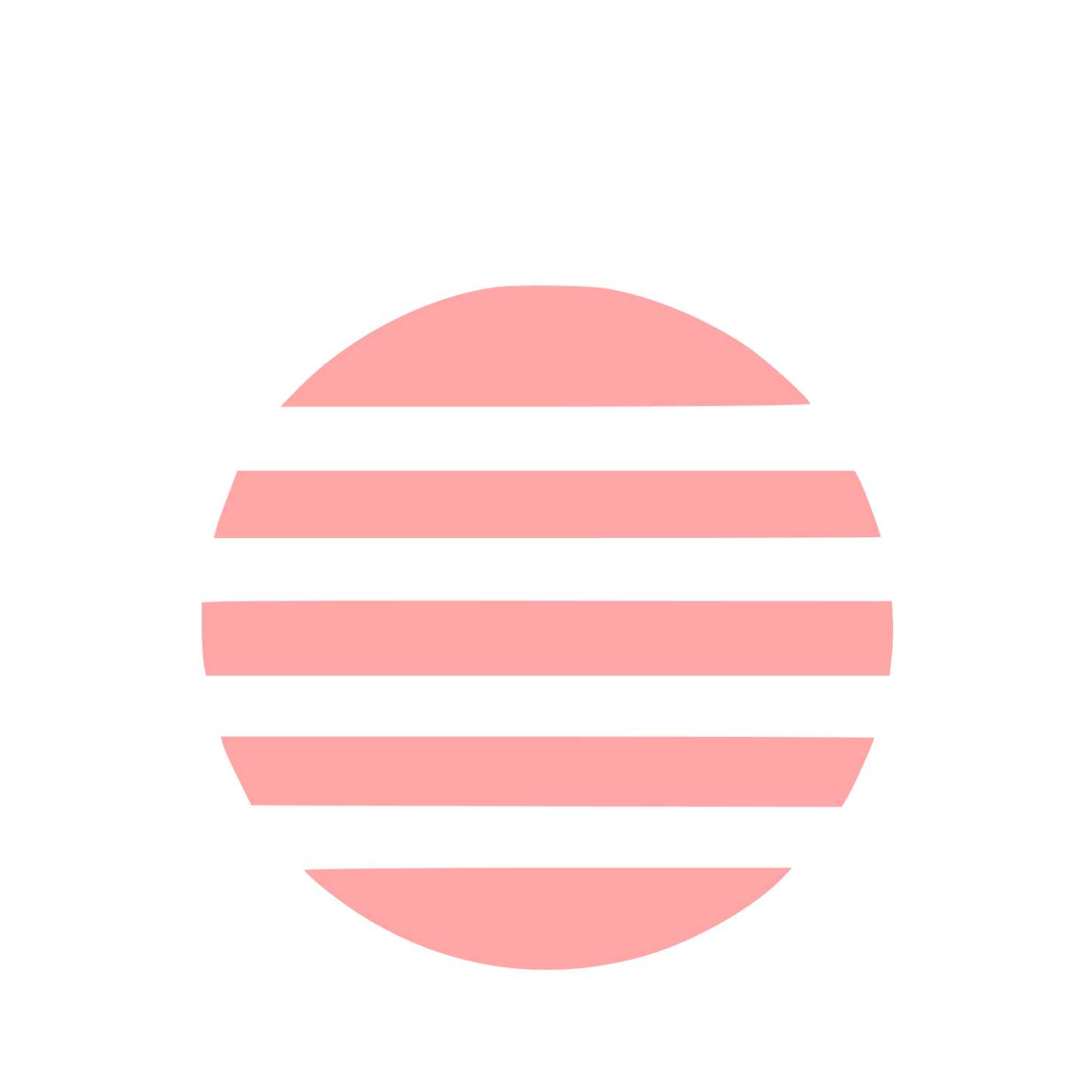 Striped Circle Sun Logo #ffa6a6
